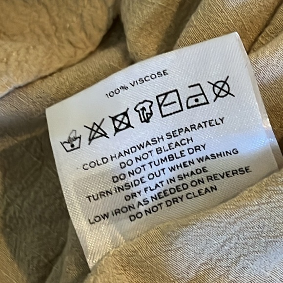 Faithfull the Brand | Tan Toulin Textured Front Knot Button Shirt Small Neutral - Picture 8 of 10